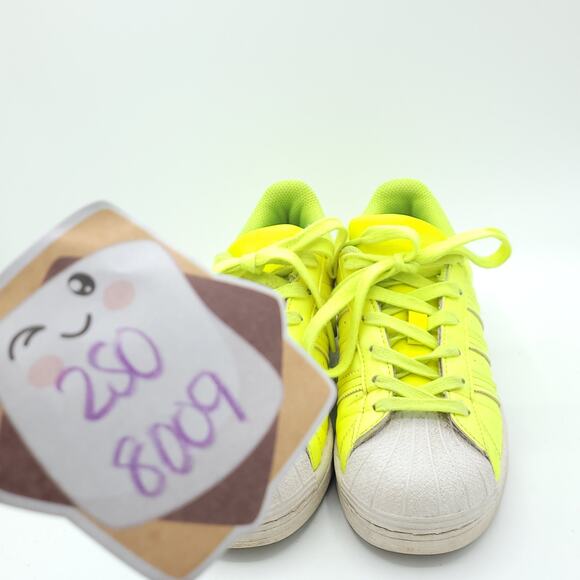 Adidas Superstar Semi Frozen Yellow Neon men's size 5 - Picture 8 of 9